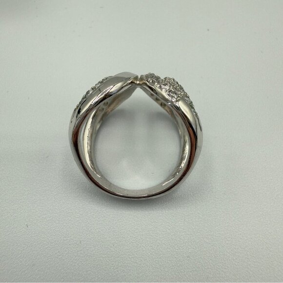 Gorgeous 'Embrace' Infinity Style rIng with CZ studded band - Picture 12 of 14